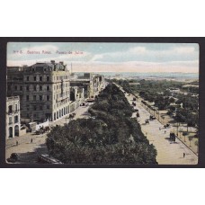 CIUDAD DE BUENOS AIRES PASEO DE JULIO ANTIGUA TARJETA POSTAL